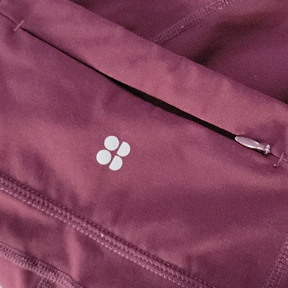 Sweaty Betty Power Mesh Insert Burgundy Plum High Waisted Activewear Legging XS